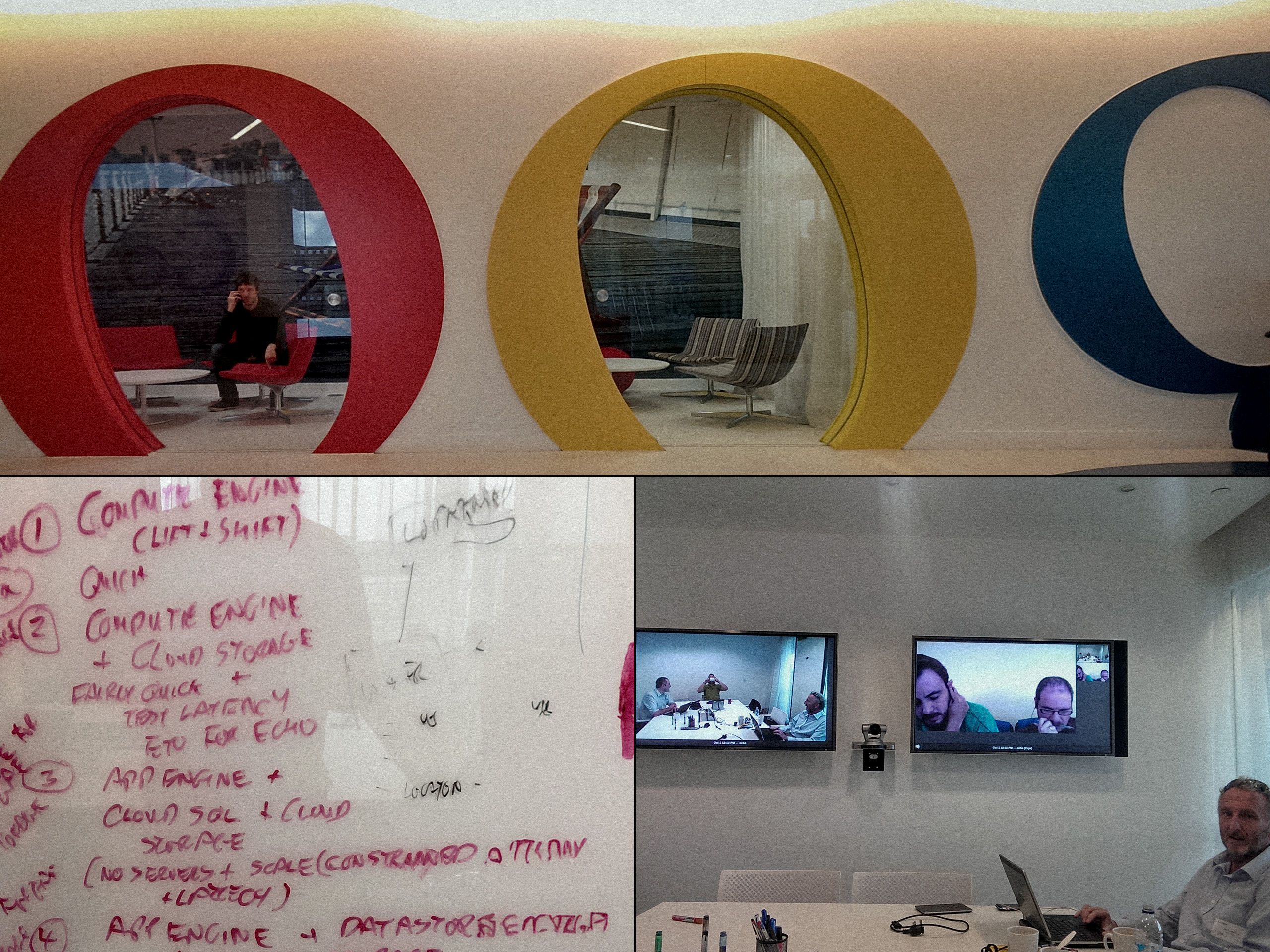 Photos from a meeting at Google's London headquarters